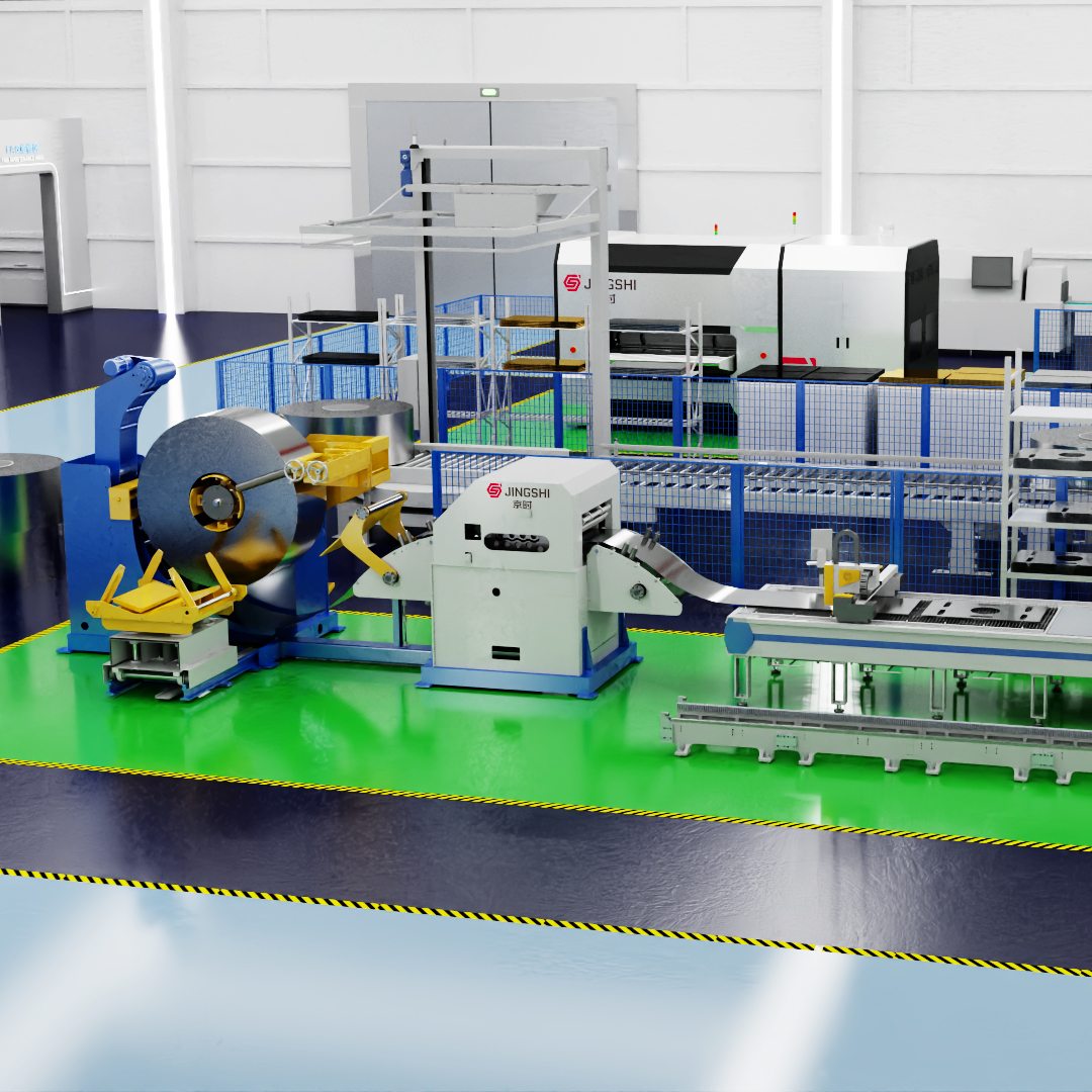 Uncoiling, Leveling & Feeding Laser Blanking Line