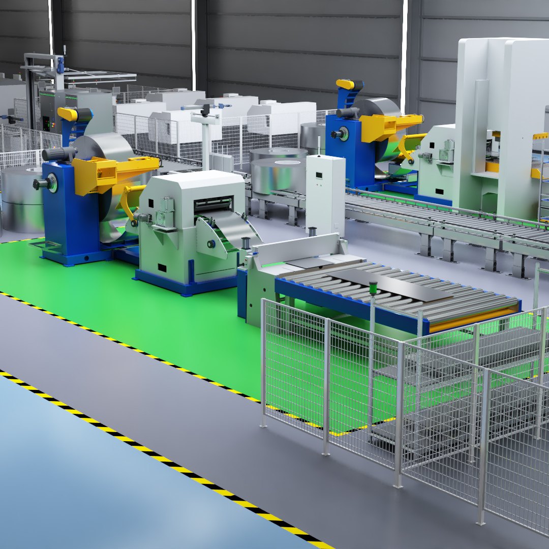Uncoiling, Leveling & Feeding Cut-to-Length Line